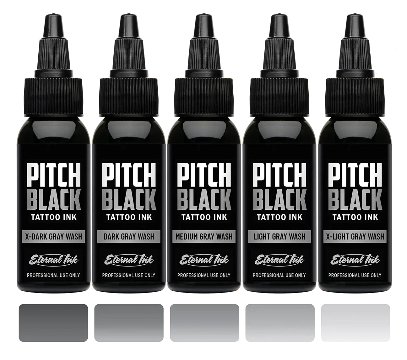 Pitch Black Gray Wash 4 oz Set 5 pzs