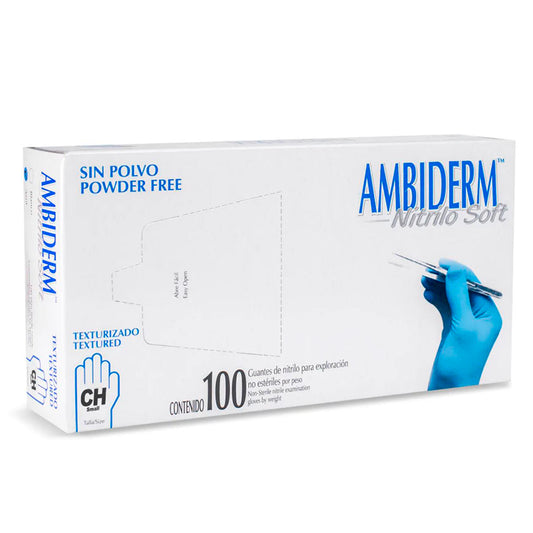 Guantes Ambiderm Soft Blue XCH (Extra Chicos) Ultimas piezas